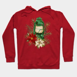 Christmas Lantern With Evergreens Hoodie